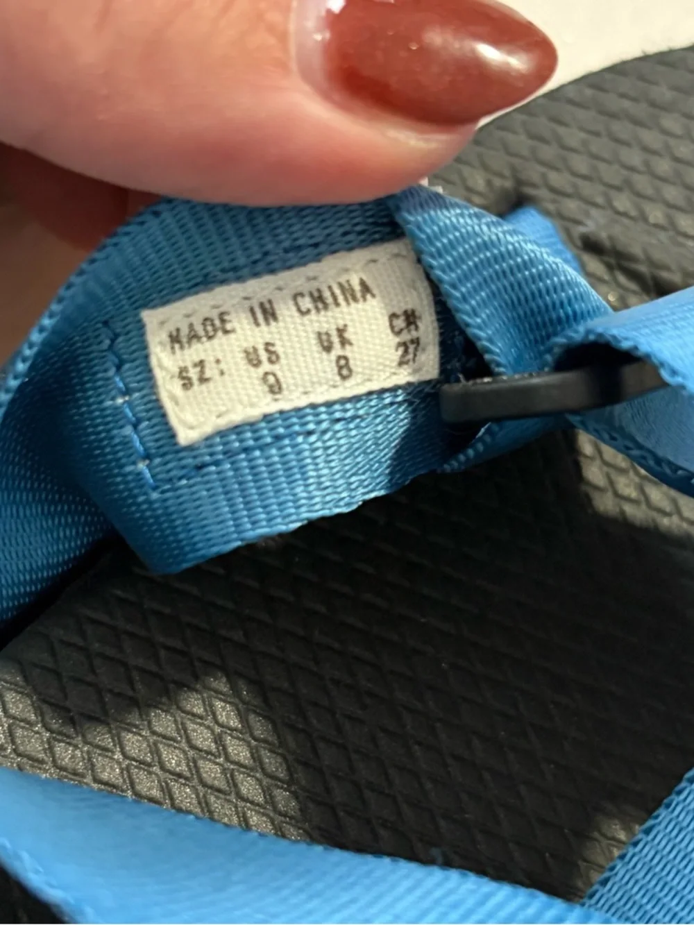Suicoke Chin 2 Sandals Men’s size 9‎ Blue Nylon Straps Vibram Soles Japanese